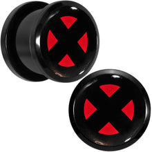 Load image into Gallery viewer, 9/16 Licensed X-Men Logo Acrylic Screw Fit Plugs Set