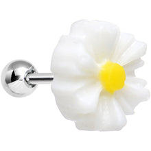 将图片加载到图库查看器,White Daisy Flower Cartilage Tragus Earring