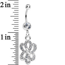 将图片加载到图库查看器,Clear Gem Sparkling Sailor Knot Dangle Belly Ring