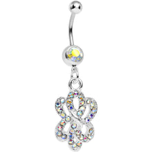 将图片加载到图库查看器,Aurora Gem Sparkling Sailor Knot Dangle Belly Ring