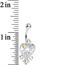 将图片加载到图库查看器,Aurora Gem Lovely in Lace Heart Belly Ring