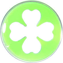 Load image into Gallery viewer, 18mm Clear Green Acrylic Lucky Clover Saddle Plug