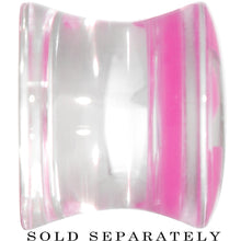 Load image into Gallery viewer, Clear Pink Acrylic Wish on a Star Saddle Plug 2G to 20mm