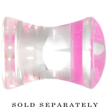 将图片加载到图库查看器,Clear Pink Acrylic Set Sail Nautical Anchor Saddle Plug Available in Sizes 6mm to 20mm