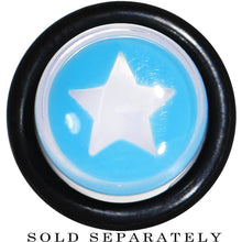 将图片加载到图库查看器,00G Clear Light Blue Acrylic Wish on a Star Taper