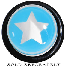 Load image into Gallery viewer, 1/2 Clear Light Blue Acrylic Wish on a Star Taper