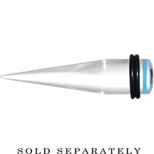 Load image into Gallery viewer, 1/2 Clear Light Blue Acrylic Wish on a Star Taper