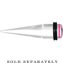 Load image into Gallery viewer, 1/2 Clear Pink Acrylic Wish on a Star Taper