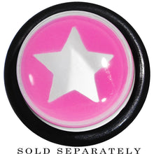 Load image into Gallery viewer, 1/2 Clear Pink Acrylic Wish on a Star Taper