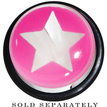 Load image into Gallery viewer, 5/8 Clear Pink Acrylic Wish on a Star Taper