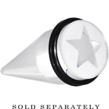 Load image into Gallery viewer, 20mm Clear White Acrylic Wish on a Star Taper