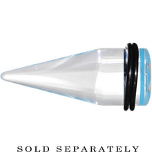 Load image into Gallery viewer, 20mm Clear Light Blue Acrylic Wish on a Star Taper