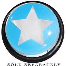 Load image into Gallery viewer, 20mm Clear Light Blue Acrylic Wish on a Star Taper