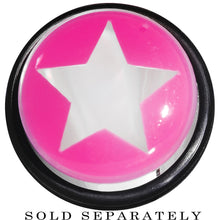 Load image into Gallery viewer, 20mm Clear Pink Acrylic Wish on a Star Taper