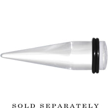 Load image into Gallery viewer, 9/16 Clear White Acrylic Set Sail Nautical Anchor Taper
