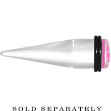 Load image into Gallery viewer, 9/16 Clear Pink Acrylic Set Sail Nautical Anchor Taper
