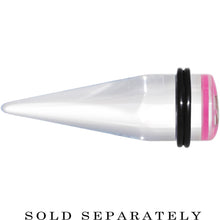 Load image into Gallery viewer, 5/8 Clear Pink Acrylic Set Sail Nautical Anchor Taper
