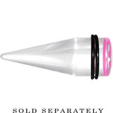 Load image into Gallery viewer, 18mm Clear Pink Acrylic Set Sail Nautical Anchor Taper