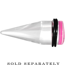 Load image into Gallery viewer, 20mm Clear Pink Acrylic Set Sail Nautical Anchor Taper