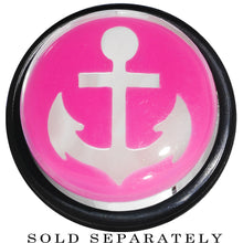 Load image into Gallery viewer, 20mm Clear Pink Acrylic Set Sail Nautical Anchor Taper