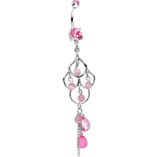 将图片加载到图库查看器,Pink Double Gem Baroness Katrina Chandelier Belly Ring