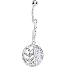 将图片加载到图库查看器,Clear Gem Tranquility Palm Yin Yang Dangle Belly Ring