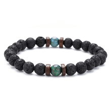 将图片加载到图库查看器,Epic Legendary Volcanic Stone Bracelet For Men And Women Lava Stone Stretch Yoga Bead Bracelet