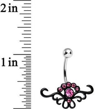 Load image into Gallery viewer, Pink Gem Sparkling Black Genesis Lace Belly Ring