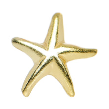 Load image into Gallery viewer, 22G 925 Sterling Silver Gold Plated Ocean Starfish Nose Screw