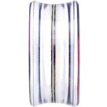 Load image into Gallery viewer, 24mm Acrylic Black Multicolored Old Fashioned Flowers Saddle Plug