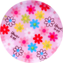 Load image into Gallery viewer, 46mm Acrylic Pink Multicolored Flower Power Saddle Plug