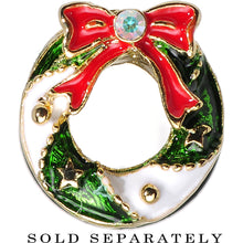 Load image into Gallery viewer, 0G Festive Wreath Christmas Single Flare Plug