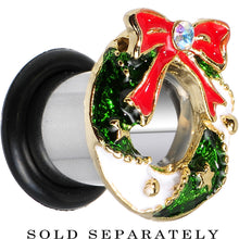Load image into Gallery viewer, 0G Festive Wreath Christmas Single Flare Plug