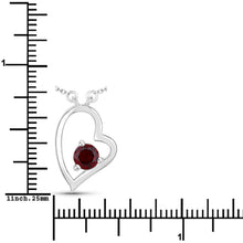 Load image into Gallery viewer, 0.60 Carat Genuine Garnet .925 Sterling Silver Necklace