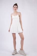 将图片加载到图库查看器,Mesh Detail Tennis Mini Active Dress with Shorts Inside – Mesh Active Dress, Tennis Mini Dress, Sporty Mesh Dress, Breathable Activewear, Comfortable Tennis Dress, Sporty Dress with Shorts, Chic Active Dress