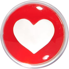 Load image into Gallery viewer, 1/2 Clear Red Acrylic Adoring Heart Saddle Plug
