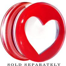 将图片加载到图库查看器,20mm Clear Red Acrylic Adoring Heart Saddle Plug