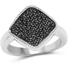 Load image into Gallery viewer, 0.24 Carat Genuine Black Diamond .925 Sterling Silver Ring