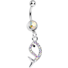 Load image into Gallery viewer, Aurora Gem Companion of Neptune Fish Dangle Belly Ring