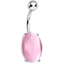 将图片加载到图库查看器,Pink Opal Elliptical Belly Ring