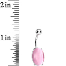 将图片加载到图库查看器,Pink Opal Elliptical Belly Ring