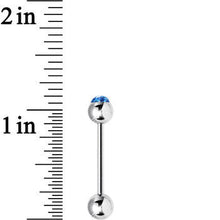 Load image into Gallery viewer, Aqua Glitter Follow the Party Barbell Tongue Ring