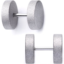 Load image into Gallery viewer, 16G Silver Sandblasted Steel Cheater Plug Set