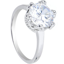 Load image into Gallery viewer, Clear Cubic Zirconia Magnificent Queen Ring Sizes 6 to 8