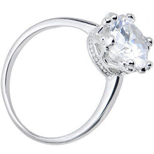 Load image into Gallery viewer, Clear Cubic Zirconia Magnificent Queen Ring Sizes 6 to 8