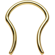 Load image into Gallery viewer, 16G 5/8 Gold Anodized Titanium Septum Retainer