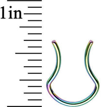 将图片加载到图库查看器,16G 5/8 Rainbow Anodized Titanium Septum Retainer
