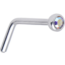 Load image into Gallery viewer, 20G Aurora Gem Stainless Steel L-Shaped Nose Ring 1/4