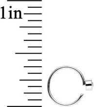Load image into Gallery viewer, 20G 5/16 Stainless Steel Clear Round Cubic Zirconia Nose Hoop
