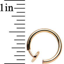 Load image into Gallery viewer, 3/8 Rose Gold Titanium IP Spring Loaded Fake Nose Ring Body Jewelry Hoop